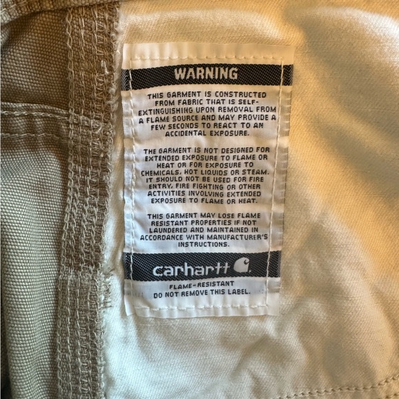 SOLD- Carhartt FR Midweight Canvas Jean Mens Size 40x30 Pants Fire Resistant - Picture 9 of 9